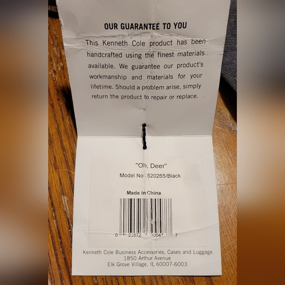 Kenneth Cole Black Leather Case/Bag/Briefcase - Picture 8 of 8